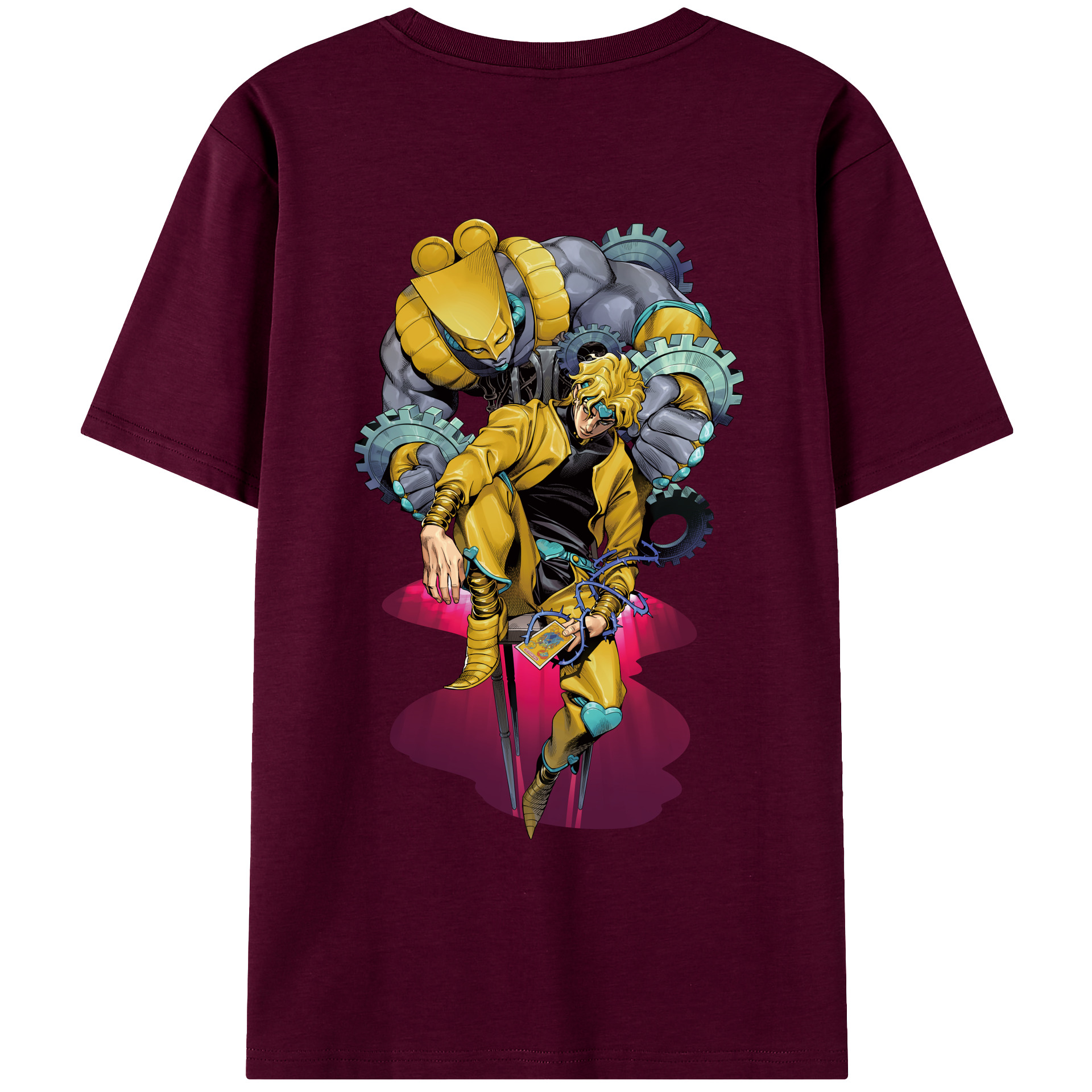 （画像用） ジョジョの奇妙な冒険 ディオ?ブランドー JoJo's Bizarre Adventure Dio Brando レディース半袖Tシャツ(バックプリント)